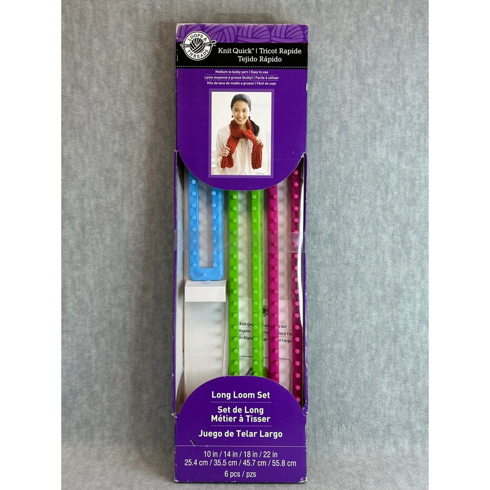 Loops & Threads Knit Quick Long Loom Set 3pc Knitting‎ 14 18 22 inch Looms Only